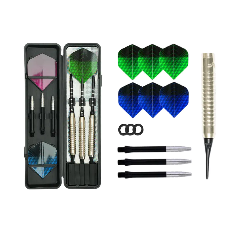 BL-1514 Pfeile mit vernickelter Stahlspitze, 18 g, mit Aluminiumwellen
