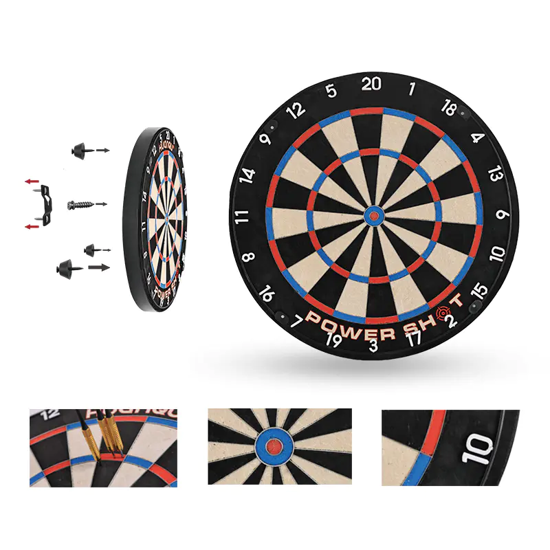 BL-1817 Professionelles Turnierborsten-Dartboard-Set mit runder Drahtspinne