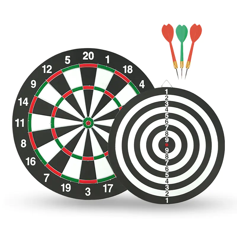 Baili Doppelseitiges Dartboard-Set aus Papier mit Metallring