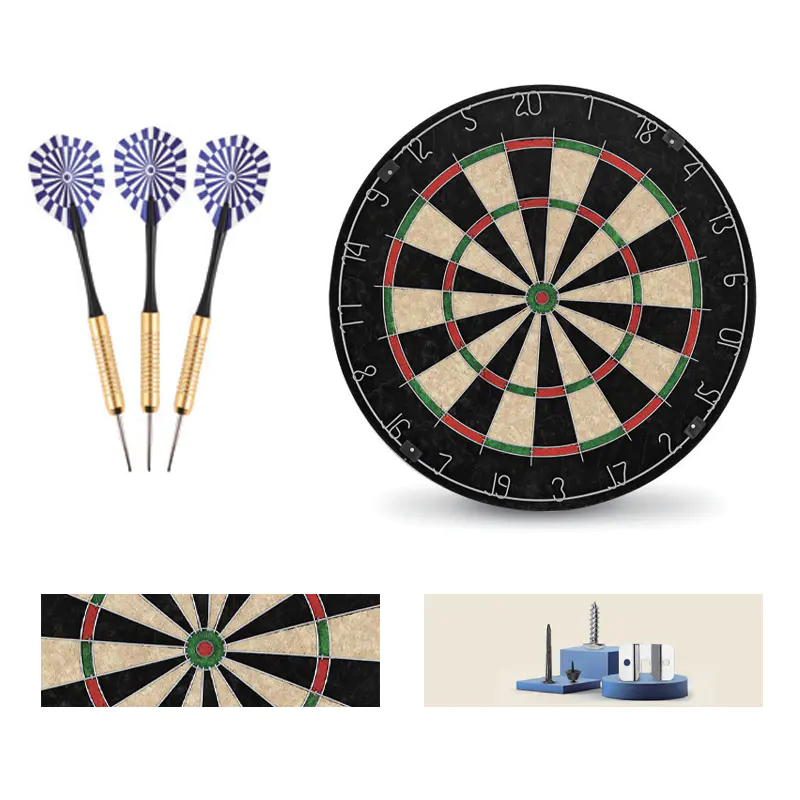 BL-1818B 18 Zoll Borsten-Dartboard-Set mit rundem Draht und Darts