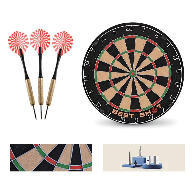 BL-1818C 18 Zoll Borsten-Dartboard mit dreieckigem Draht für verbesserte Haltbarkeit