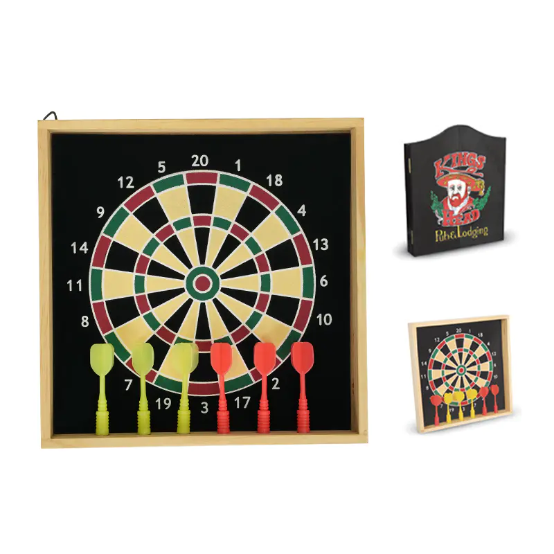 Mini-Desktop-Dartboard-Set mit Holzschrank für Bürodekoration