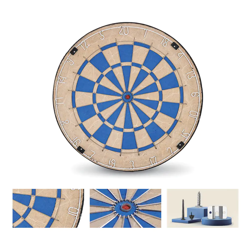 Professionelle Dartscheibe mit Borsten der Blue Series und speziellem Druckdesign