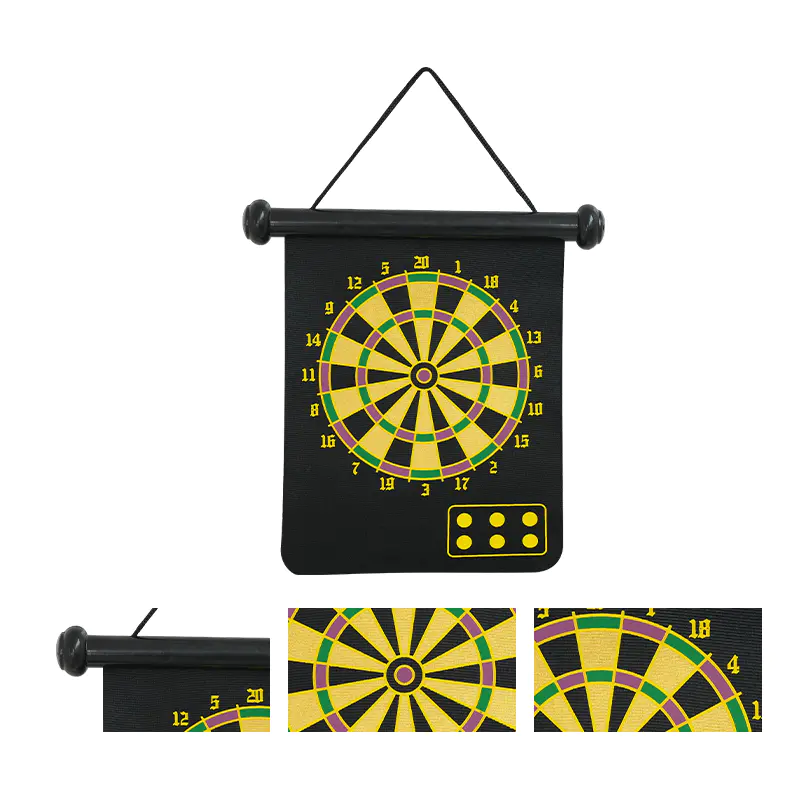 Baili Roll-Up Magnetisches Dartboard-Set Tragbares Nylon-Familienspiel